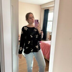 Floral top long sleeves